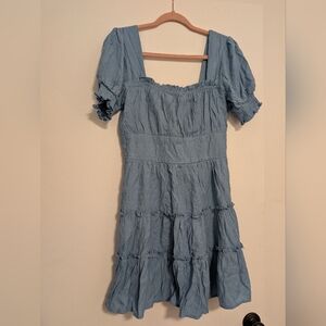 Blue Tiered Dress